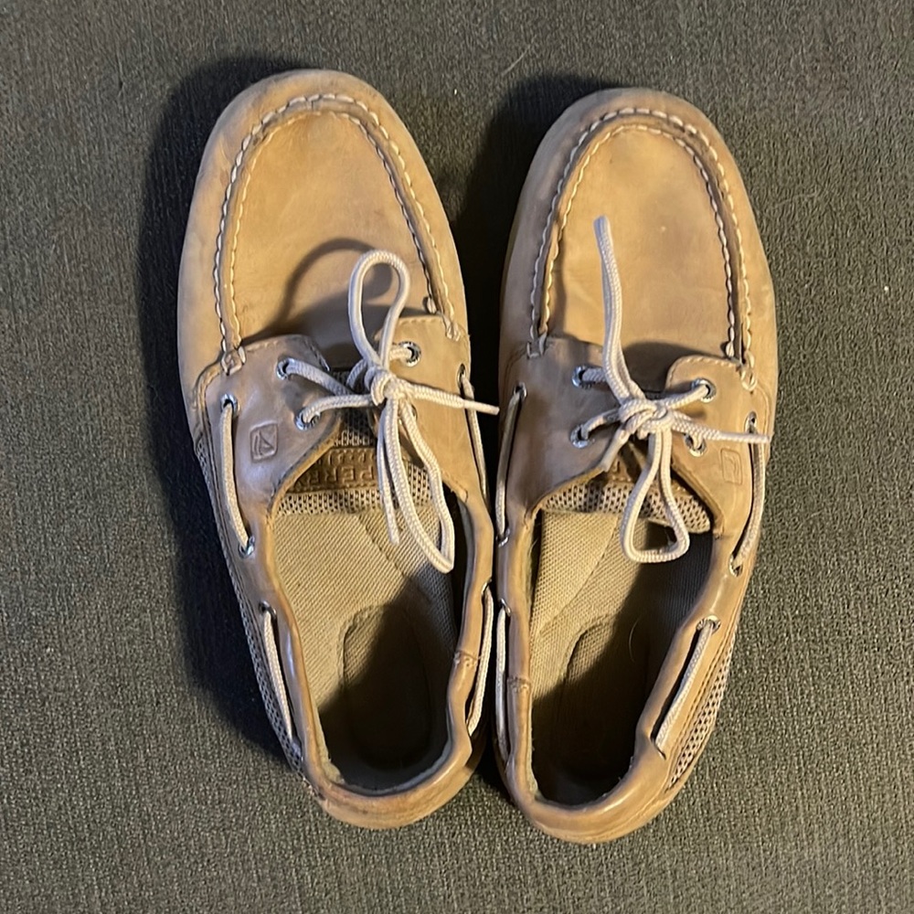 Sherry topsiders. Gently worn- only a handful of times.